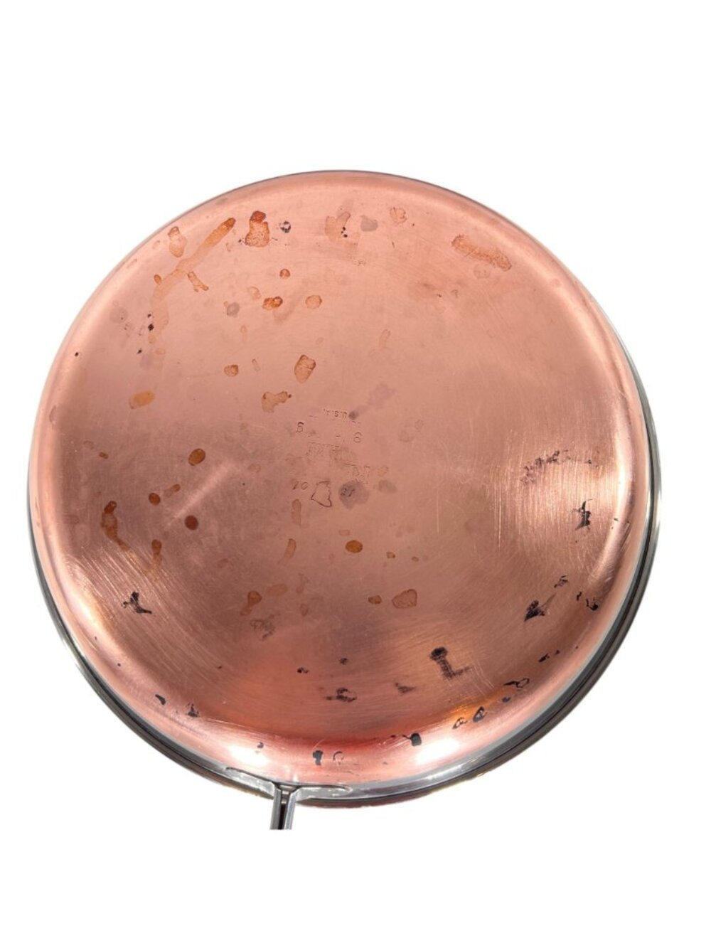 Vintage Revere Ware 9 Inch Copper Bottom Frying Pan Clinton USA Stainless Steel - Picture 5 of 9